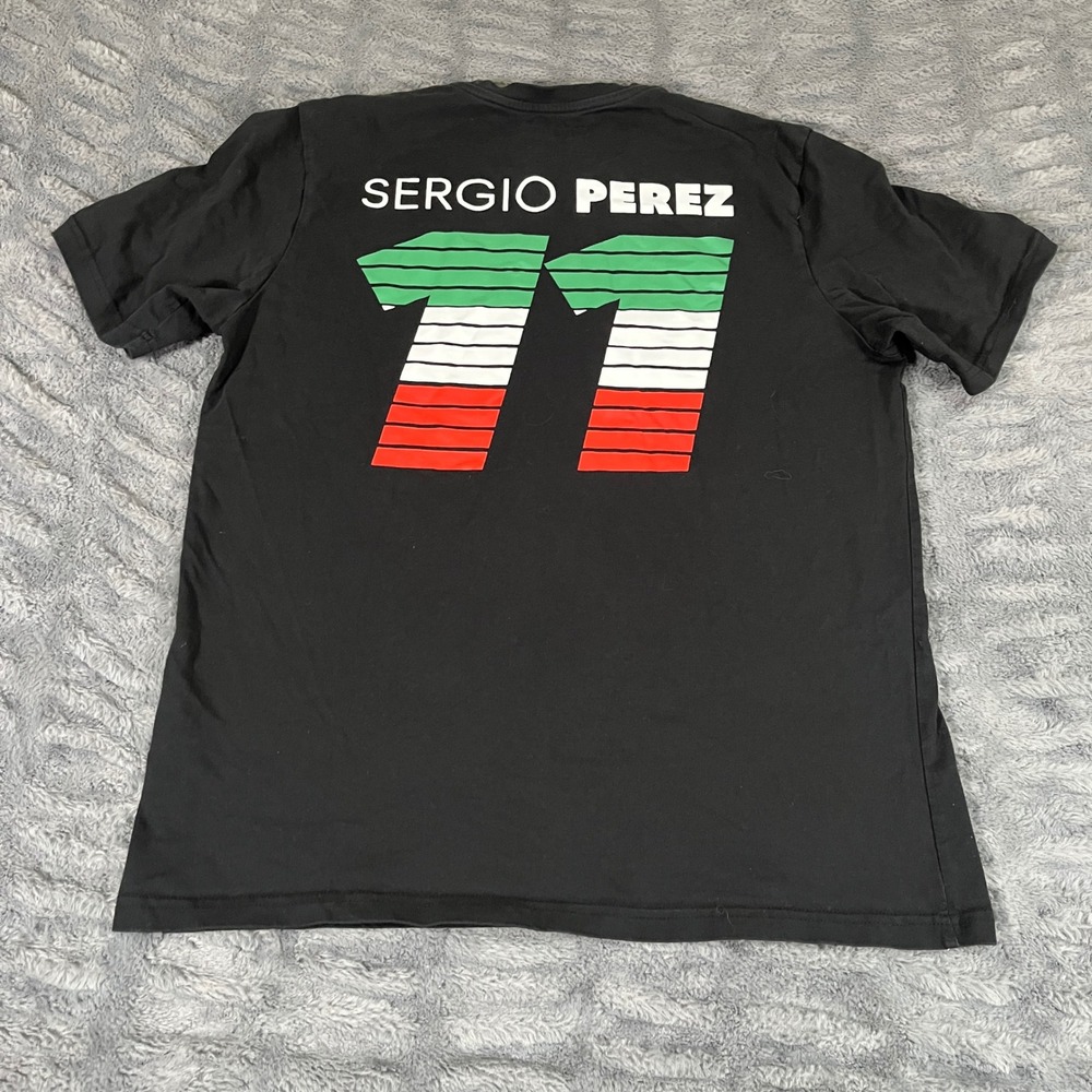 Oracle Red Bull Racing Sergio Perez 11 Black Graphic T-Shirt Mens XL F1 Checo